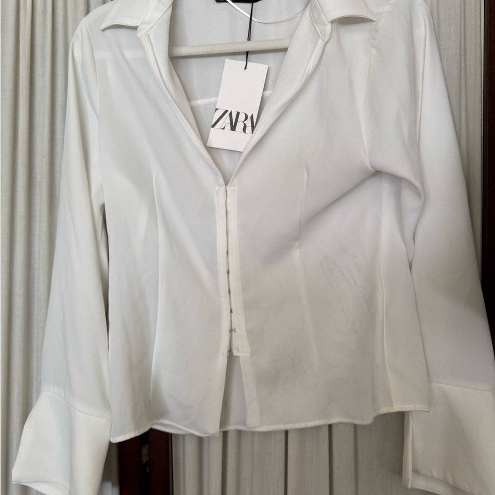 Zara Classic White Button Down Shirt